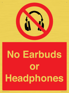 No Earbuds or Headphones